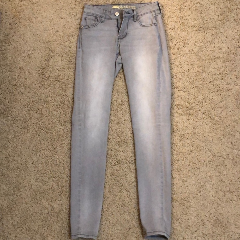 Old Navy RockStar Midrise Gray Skinny Jeans Size 0